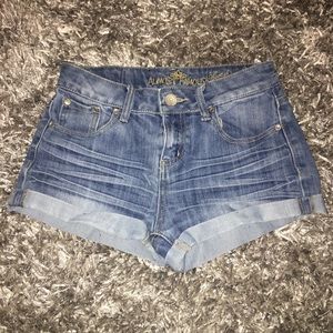 High waisted jean shorts